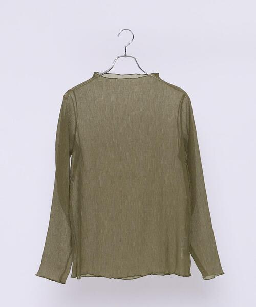 coen（コーエン）の「シアーメローロングスリーブTシャツ（Tシャツ/カットソー・レディース・ブラック/オリーブ/オフホワイト・L/M）」の12枚目の写真