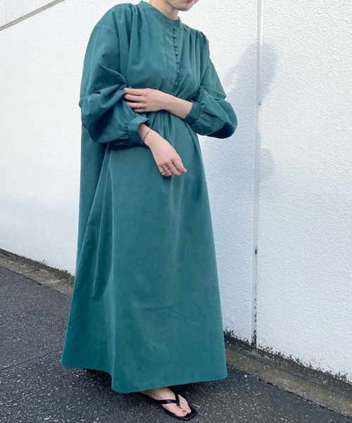 Zozotown限定 Ciaopanic バンドカラーギャザーワンピース ワンピース ワンピース Ciaopanic Typy チャオパニック ティピー のファッション