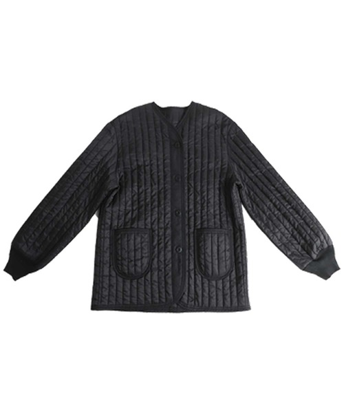 antiqua（アンティカ）の「驚きの軽量感！キルティングライナージャケット（ミリタリージャケット・レディース・ブラック/カーキ・FREE）」の20枚目の写真