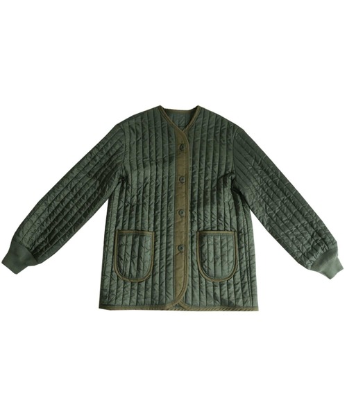 antiqua（アンティカ）の「驚きの軽量感！キルティングライナージャケット（ミリタリージャケット・レディース・ブラック/カーキ・FREE）」の21枚目の写真