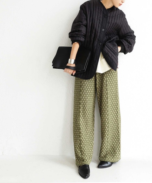 antiqua（アンティカ）の「驚きの軽量感！キルティングライナージャケット（ミリタリージャケット・レディース・ブラック/カーキ・FREE）」の5枚目の写真