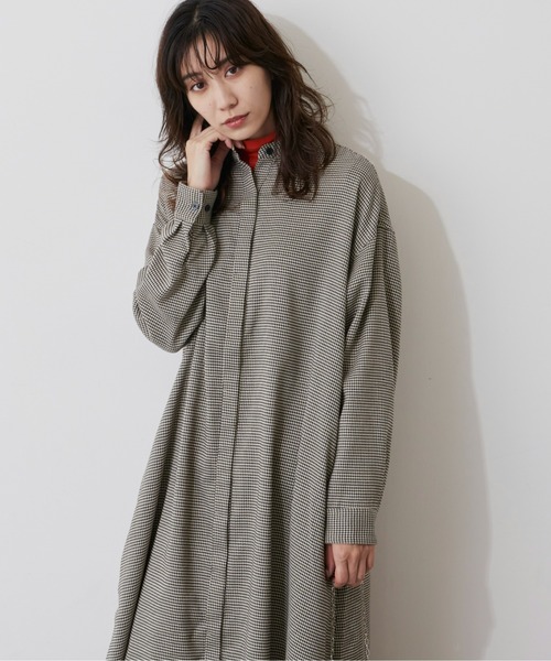 Auntie Rosa Holiday（アンティローザホリデー）の「バンドカラーシャツワンピース（シャツワンピース・レディース・カーキ/キャメル/チェック・FREE）」の11枚目の写真