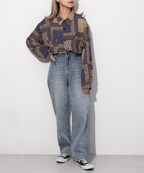 kutir（クティール）の「レギュラーカラー柄シャツ（シャツ/ブラウス・レディース・ベージュ/サックスブルー/イエロー/オレンジ/その他・FREE）」の14枚目の写真