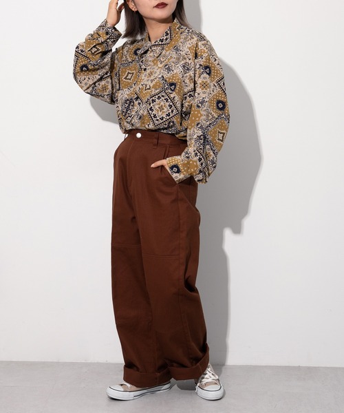 kutir（クティール）の「レギュラーカラー柄シャツ（シャツ/ブラウス・レディース・ベージュ/サックスブルー/イエロー/オレンジ/その他・FREE）」の21枚目の写真