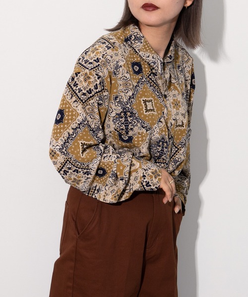 kutir（クティール）の「レギュラーカラー柄シャツ（シャツ/ブラウス・レディース・ベージュ/サックスブルー/イエロー/オレンジ/その他・FREE）」の18枚目の写真