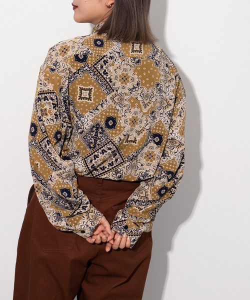 kutir（クティール）の「レギュラーカラー柄シャツ（シャツ/ブラウス・レディース・ベージュ/サックスブルー/イエロー/オレンジ/その他・FREE）」の19枚目の写真