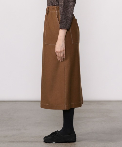 nicholson and nicholson(ニコルソンアンドニコルソン)の「【nicholson & nicholson】ウールイージースカート WOMEN(スカート・レディース・ネイビー/ブラウン/チャコール・38)」の20枚目の写真