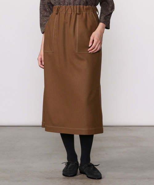 nicholson and nicholson(ニコルソンアンドニコルソン)の「【nicholson & nicholson】ウールイージースカート WOMEN(スカート・レディース・ネイビー/ブラウン/チャコール・38)」の19枚目の写真