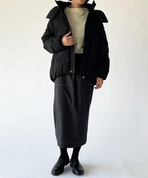 nicholson and nicholson(ニコルソンアンドニコルソン)の「【nicholson & nicholson】ウールイージースカート WOMEN(スカート・レディース・ネイビー/ブラウン/チャコール・38)」の17枚目の写真