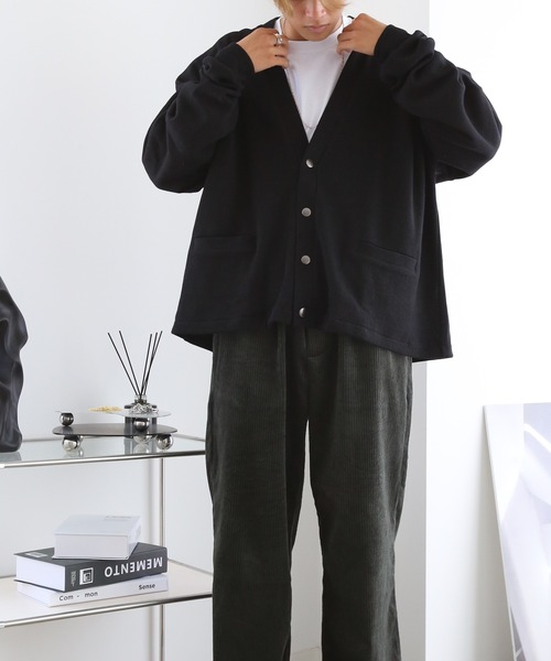 TUTTU（トゥトゥ）の「サーマルVネックカーディガン（Tシャツ/カットソー・メンズ・ブラック/ブルー・M/L）」の3枚目の写真