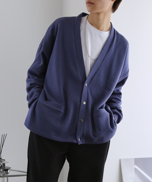 TUTTU（トゥトゥ）の「サーマルVネックカーディガン（Tシャツ/カットソー・メンズ・ブラック/ブルー・M/L）」の9枚目の写真