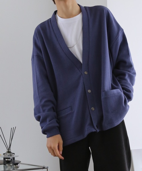 TUTTU（トゥトゥ）の「サーマルVネックカーディガン（Tシャツ/カットソー・メンズ・ブラック/ブルー・M/L）」の11枚目の写真