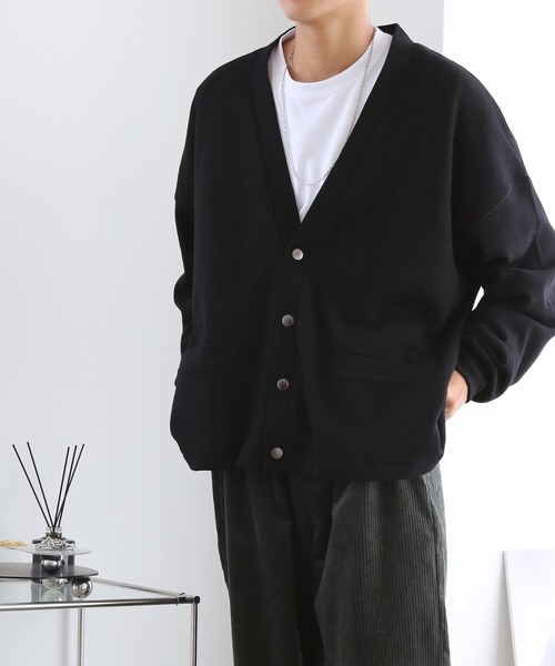 TUTTU（トゥトゥ）の「サーマルVネックカーディガン（Tシャツ/カットソー・メンズ・ブラック/ブルー・M/L）」の8枚目の写真