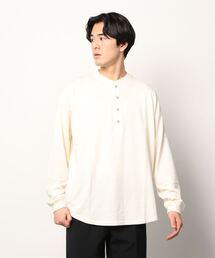 PORT BY ARK | PORT BY ARK / ポートバイアーク：Henry neck LS T-shirt：PO10-T004[COR](Tシャツ/カットソー)