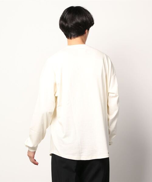 PORT BY ARK（ポートバイアーク）の「PORT BY ARK / ポートバイアーク：Henry neck LS T-shirt：PO10-T004[COR]（Tシャツ/カットソー・メンズ・アイボリー・1/2）」の3枚目の写真
