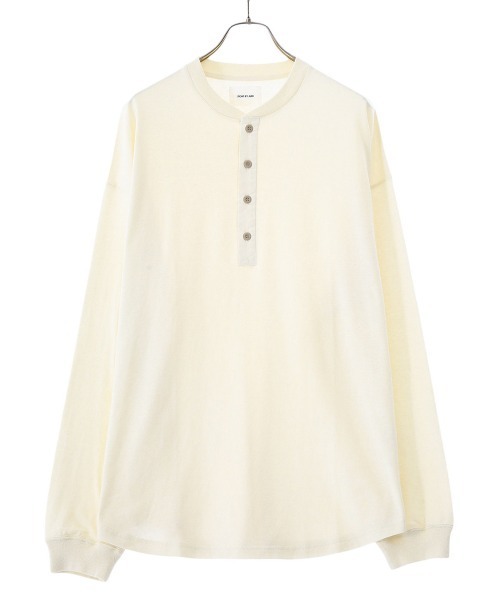 PORT BY ARK（ポートバイアーク）の「PORT BY ARK / ポートバイアーク：Henry neck LS T-shirt：PO10-T004[COR]（Tシャツ/カットソー・メンズ・アイボリー・1/2）」の13枚目の写真