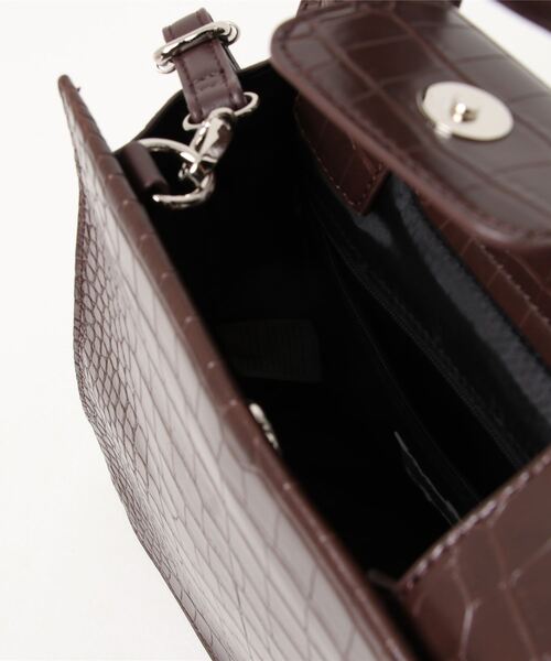 cepo（セポ）の「クロコアシメハンドバック　２WAY（ハンドバッグ・レディース・ブラック/ブラウン・FREE）」の5枚目の写真