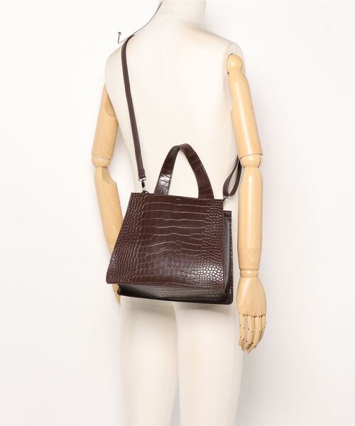 cepo（セポ）の「クロコアシメハンドバック　２WAY（ハンドバッグ・レディース・ブラック/ブラウン・FREE）」の4枚目の写真