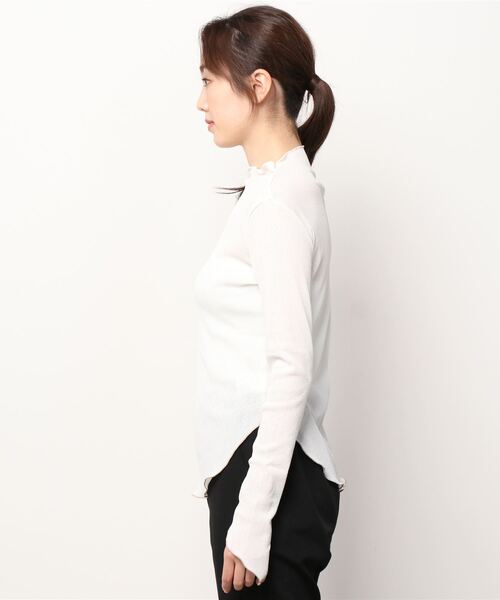 Toironier(トワロニエ)の「Toironier(トワロニエ ) ドライタッチリブプルオーバー dry touch rib P/O(Tシャツ/カットソー・レディース・ホワイト/ライトグリーン/ライム・FREE)」の5枚目の写真