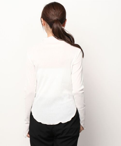 Toironier(トワロニエ)の「Toironier(トワロニエ ) ドライタッチリブプルオーバー dry touch rib P/O(Tシャツ/カットソー・レディース・ホワイト/ライトグリーン/ライム・FREE)」の4枚目の写真