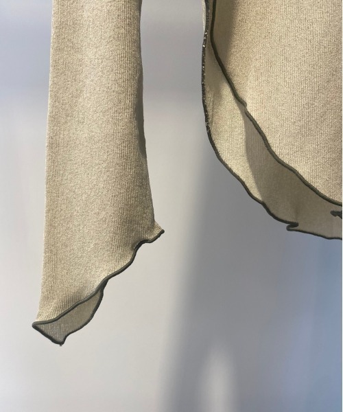 Toironier(トワロニエ)の「Toironier(トワロニエ ) ドライタッチリブプルオーバー dry touch rib P/O(Tシャツ/カットソー・レディース・ホワイト/ライトグリーン/ライム・FREE)」の10枚目の写真