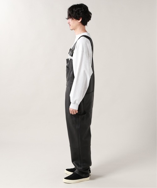 JOURNAL STANDARD（ジャーナルスタンダード）の「【TRISECT 2】カウレザー オールインワン（サロペット/オーバーオール・メンズ・ブラック・MEDIUM/LARGE）」の3枚目の写真