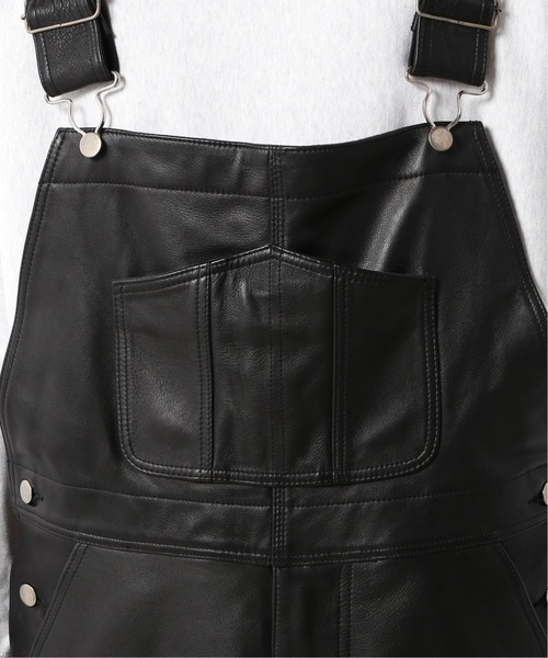 JOURNAL STANDARD（ジャーナルスタンダード）の「【TRISECT 2】カウレザー オールインワン（サロペット/オーバーオール・メンズ・ブラック・MEDIUM/LARGE）」の8枚目の写真