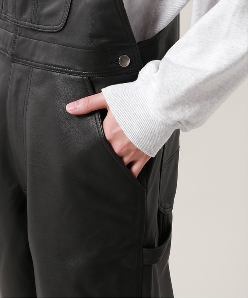 JOURNAL STANDARD（ジャーナルスタンダード）の「【TRISECT 2】カウレザー オールインワン（サロペット/オーバーオール・メンズ・ブラック・MEDIUM/LARGE）」の12枚目の写真