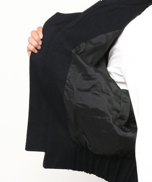 STUDIO NICHOLSON（スタジオニコルソン）の「【STUDIO NICHOLSON】 FELTED FINE WOOL MENS WOOL BOMBER（ブルゾン・メンズ・ダークネイビー・MEDIUM/SMALL）」の6枚目の写真