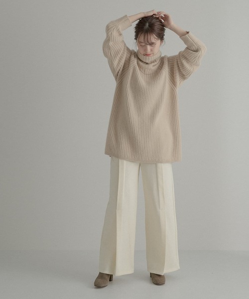 LAATO（ラート）の「FUWAFUWA RIB KNIT（ニット/セーター・レディース・グレー/パープル/ベージュ・FREE）」の11枚目の写真