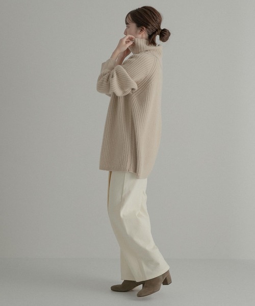 LAATO（ラート）の「FUWAFUWA RIB KNIT（ニット/セーター・レディース・グレー/パープル/ベージュ・FREE）」の12枚目の写真