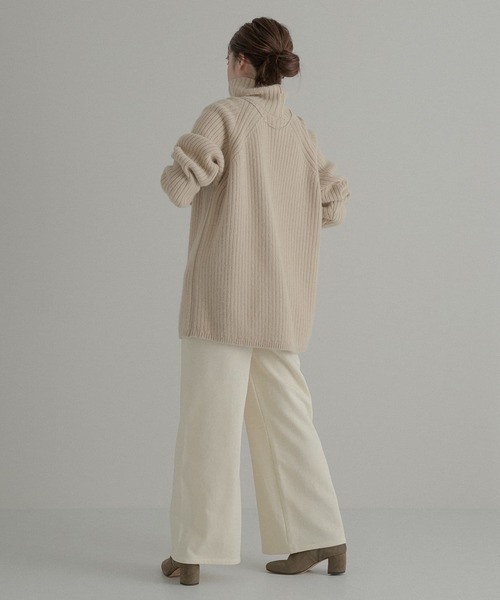 LAATO（ラート）の「FUWAFUWA RIB KNIT（ニット/セーター・レディース・グレー/パープル/ベージュ・FREE）」の13枚目の写真