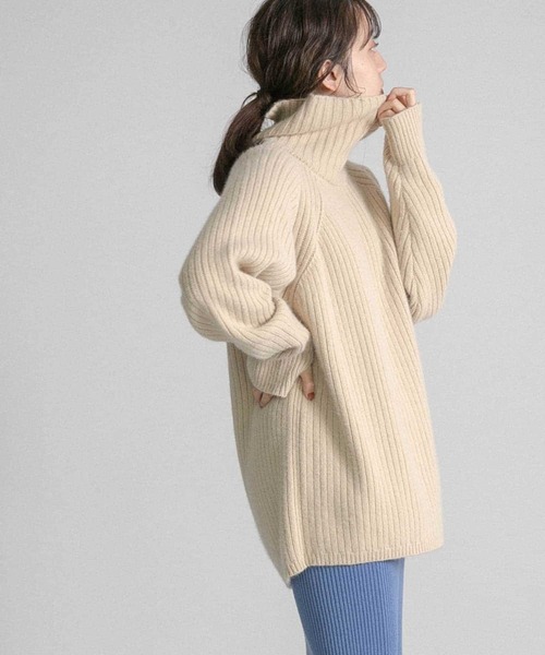 LAATO（ラート）の「FUWAFUWA RIB KNIT（ニット/セーター・レディース・グレー/パープル/ベージュ・FREE）」の17枚目の写真