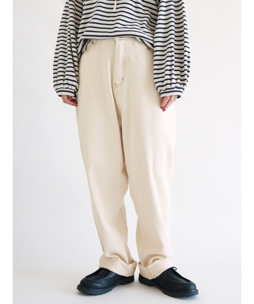 Samansa Mos2(サマンサ モスモス)の「カツラギストレートパンツ(その他パンツ・レディース・ブラウン/イエロー/チャコール/キナリ・フリ-)」の2枚目の写真