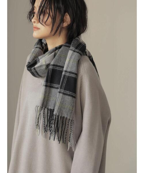 AMERICAN HOLIC(アメリカンホリック)の「ソフトタッチチェックストール(ストール/ショール・レディース・ブラウン/グレー/オフホワイト・FREE)」の8枚目の写真