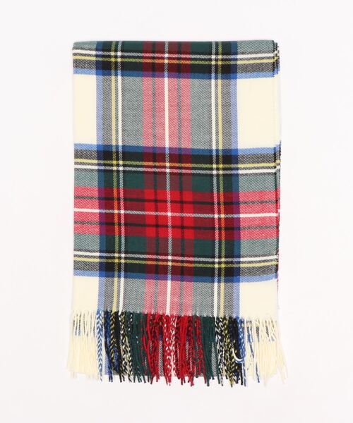 AMERICAN HOLIC(アメリカンホリック)の「ソフトタッチチェックストール(ストール/ショール・レディース・ブラウン/グレー/オフホワイト・FREE)」の4枚目の写真