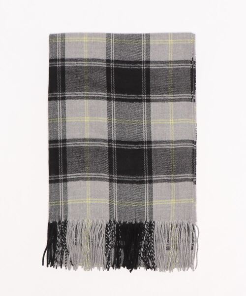 AMERICAN HOLIC(アメリカンホリック)の「ソフトタッチチェックストール(ストール/ショール・レディース・ブラウン/グレー/オフホワイト・FREE)」の5枚目の写真