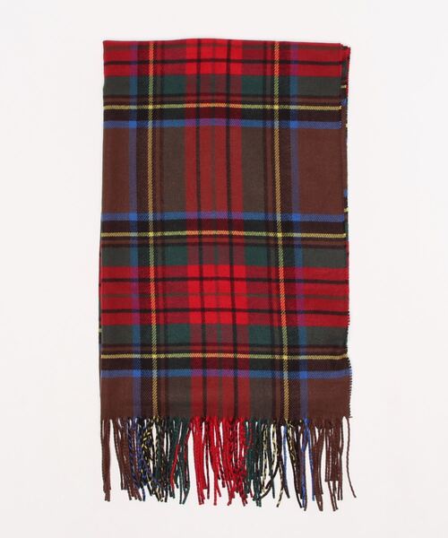 AMERICAN HOLIC(アメリカンホリック)の「ソフトタッチチェックストール(ストール/ショール・レディース・ブラウン/グレー/オフホワイト・FREE)」の6枚目の写真