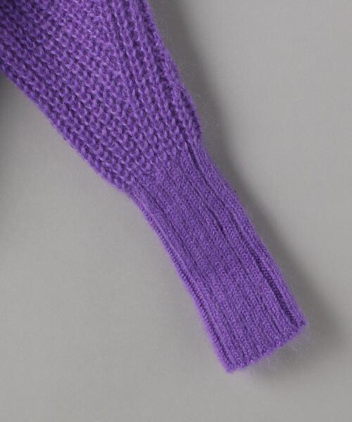 Uhr（ウーア）の「＜Uhr＞モヘヤミックスルーズ カーディガン Ψ（カーディガン/ボレロ・レディース・パープル・FREE）」の4枚目の写真