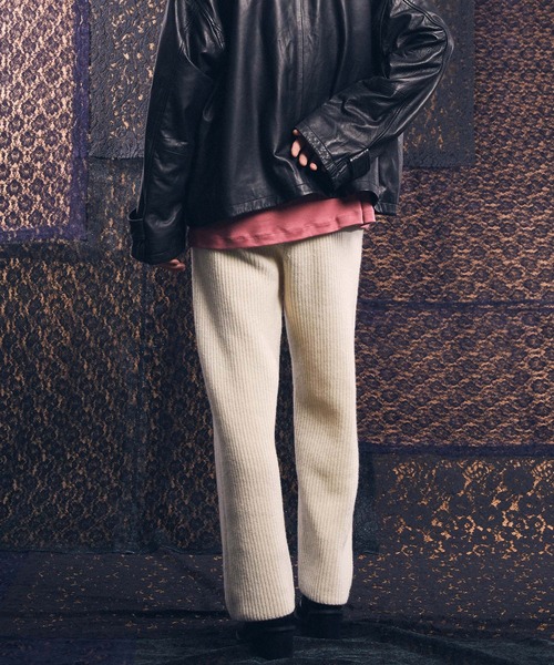 MAISON SPECIAL（メゾンスペシャル）の「《ユニセックスアイテム》エクストラファインメリノウールニットワイドパンツ 【MAISON SPECIAL/メゾンスペシャル】（その他パンツ・メンズ・その他1/レッド/イエロー/アイボリー・0/1）」の8枚目の写真