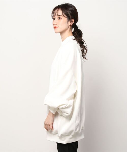 ESSENTIAL（エッセンシャル）の「ボリュームスリーブミニ丈ワンピース（Tシャツ/カットソー・レディース・ブラック/オフホワイト/トップグレー・38/36）」の20枚目の写真