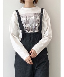 Samansa Mos2 blue | フォトプリントロンT(Tシャツ/カットソー)