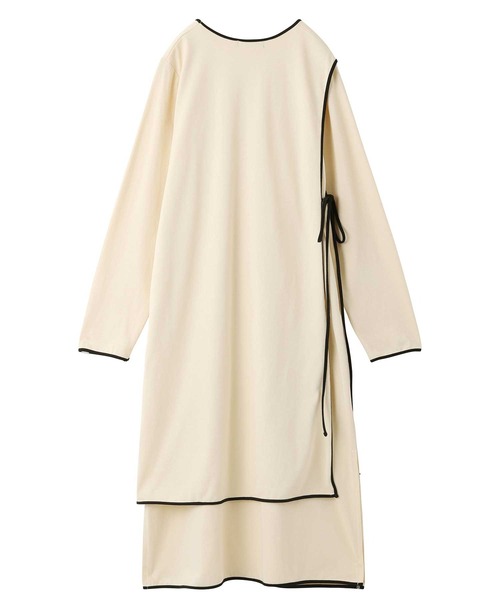 SILAS(サイラス)の「LAYERED DRESS サイラスレイヤードドレス(ワンピース・レディース・ブラック/オフホワイト・ONE SIZE)」の6枚目の写真