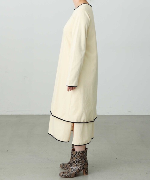 SILAS(サイラス)の「LAYERED DRESS サイラスレイヤードドレス(ワンピース・レディース・ブラック/オフホワイト・ONE SIZE)」の16枚目の写真