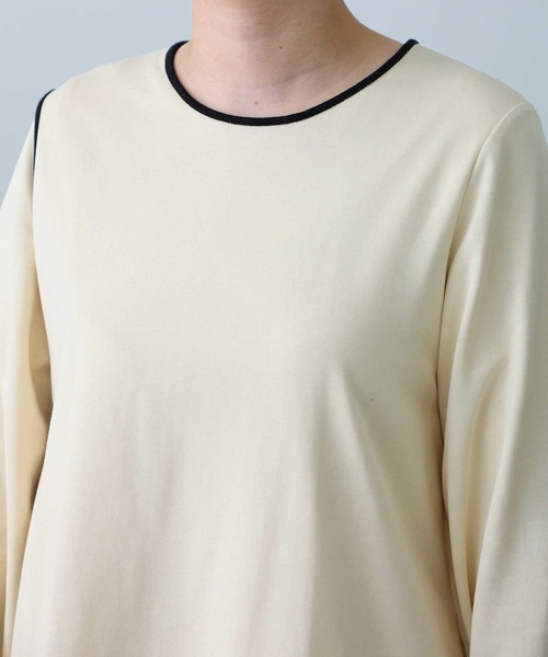 SILAS(サイラス)の「LAYERED DRESS サイラスレイヤードドレス(ワンピース・レディース・ブラック/オフホワイト・ONE SIZE)」の3枚目の写真