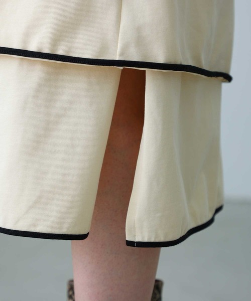 SILAS(サイラス)の「LAYERED DRESS サイラスレイヤードドレス(ワンピース・レディース・ブラック/オフホワイト・ONE SIZE)」の17枚目の写真