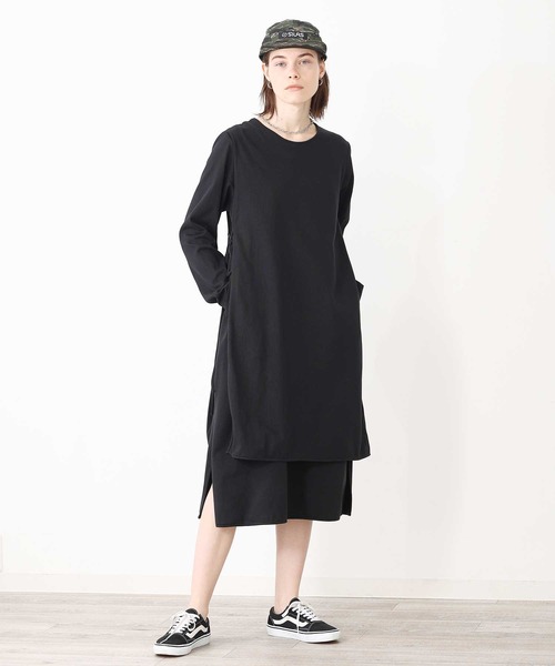 SILAS(サイラス)の「LAYERED DRESS サイラスレイヤードドレス(ワンピース・レディース・ブラック/オフホワイト・ONE SIZE)」の20枚目の写真