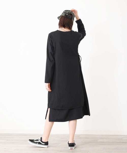 SILAS(サイラス)の「LAYERED DRESS サイラスレイヤードドレス(ワンピース・レディース・ブラック/オフホワイト・ONE SIZE)」の21枚目の写真