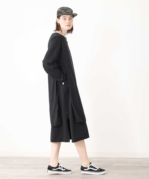 SILAS(サイラス)の「LAYERED DRESS サイラスレイヤードドレス(ワンピース・レディース・ブラック/オフホワイト・ONE SIZE)」の22枚目の写真