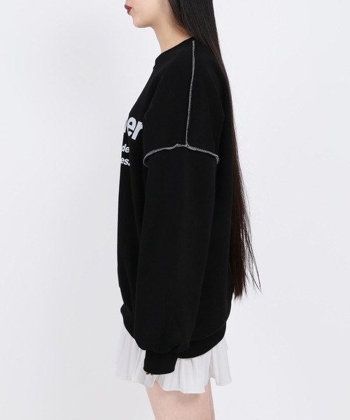 WC（ダブル シー）の「anotherロゴビッグスウェット（スウェット・レディース・ブラック/グレー・FREE）」の15枚目の写真